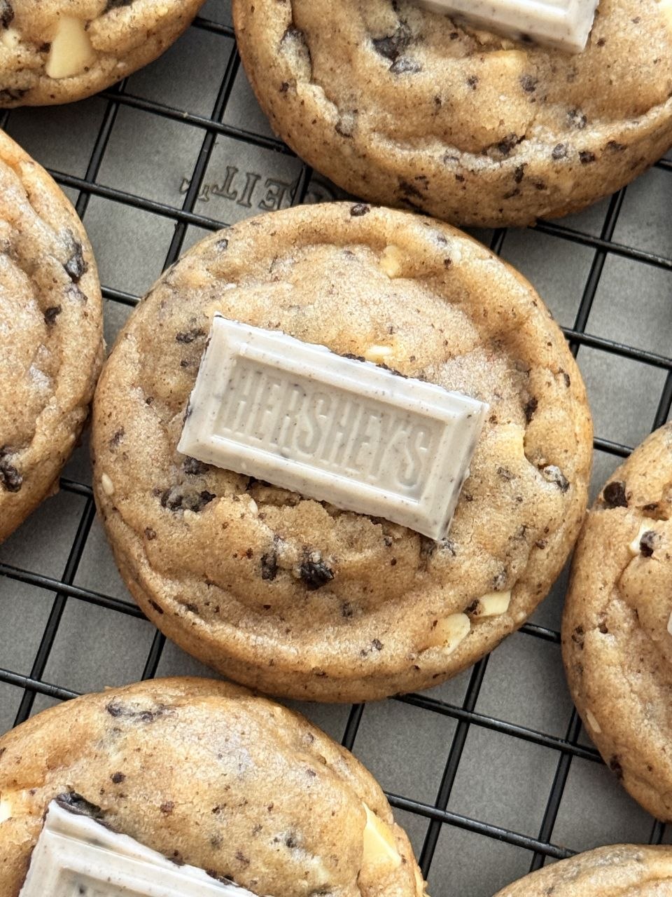 Cookies and Cream Cookie — browned butter with crushed Oreos and white chocolate